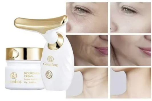 Masajeador facial + Crema Reafirmante